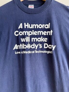 Med Tech Medical Technologist Funny Graphic Tee Vintage Jerzees USA Made